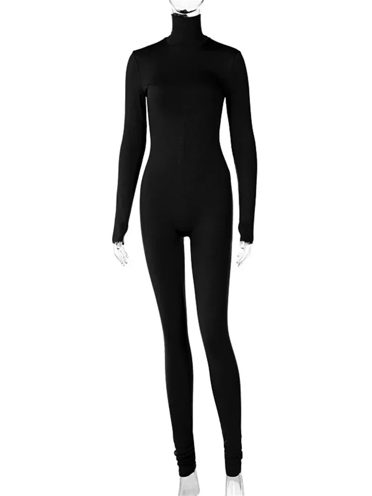 MOCK NECK JUMPSUIT (3 COLORS)