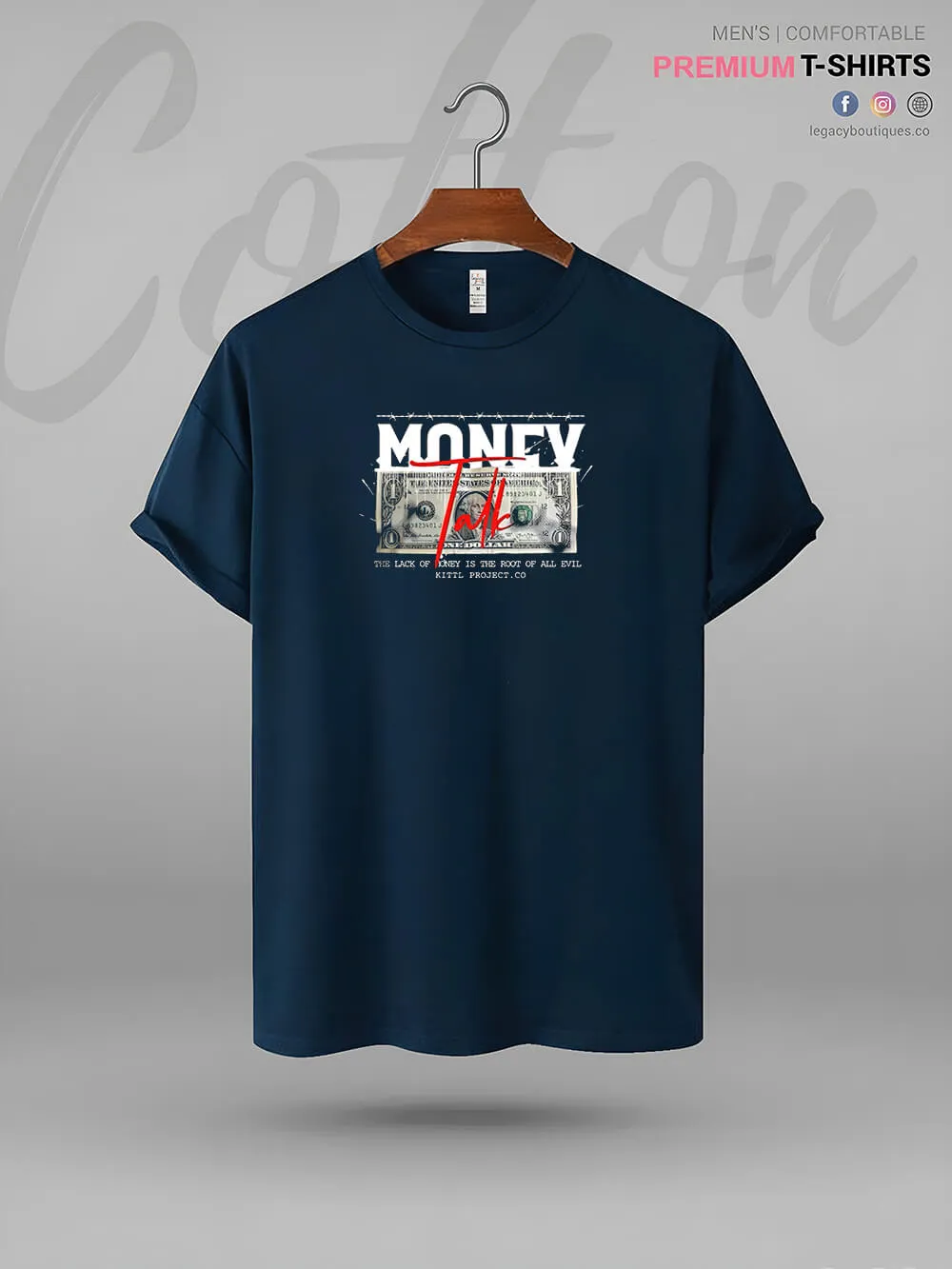 Money Talk Print Great Quality Mens Tshirt In Lowest Price In Dhaka