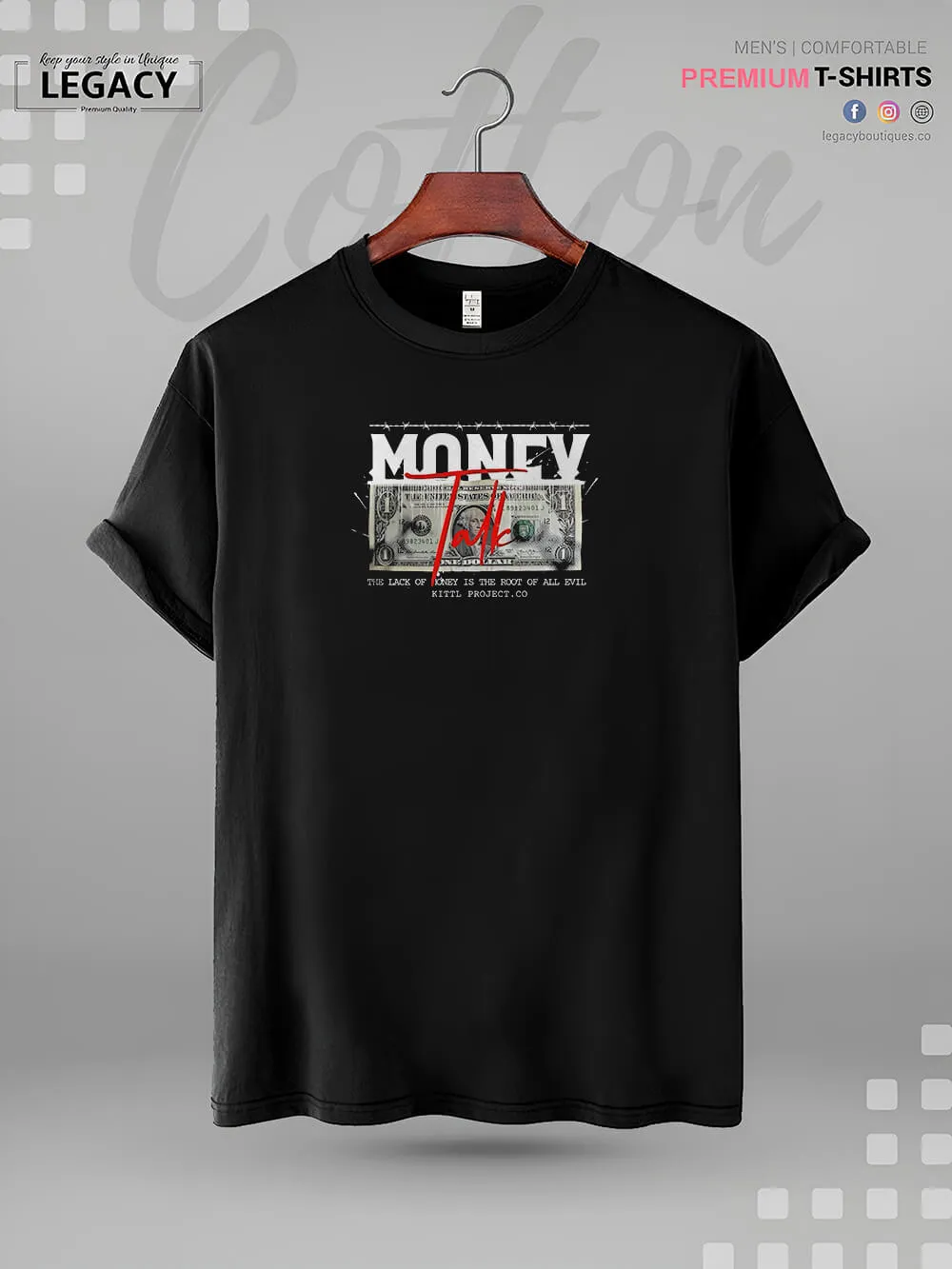 Money Talk Print Great Quality Mens Tshirt In Lowest Price In Dhaka