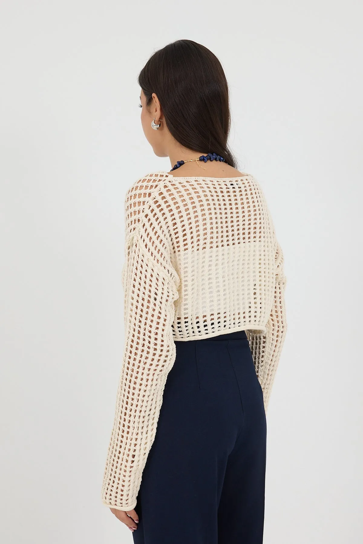 Openwork Crop Knitwear