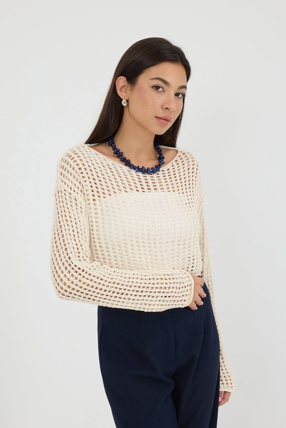 Openwork Crop Knitwear