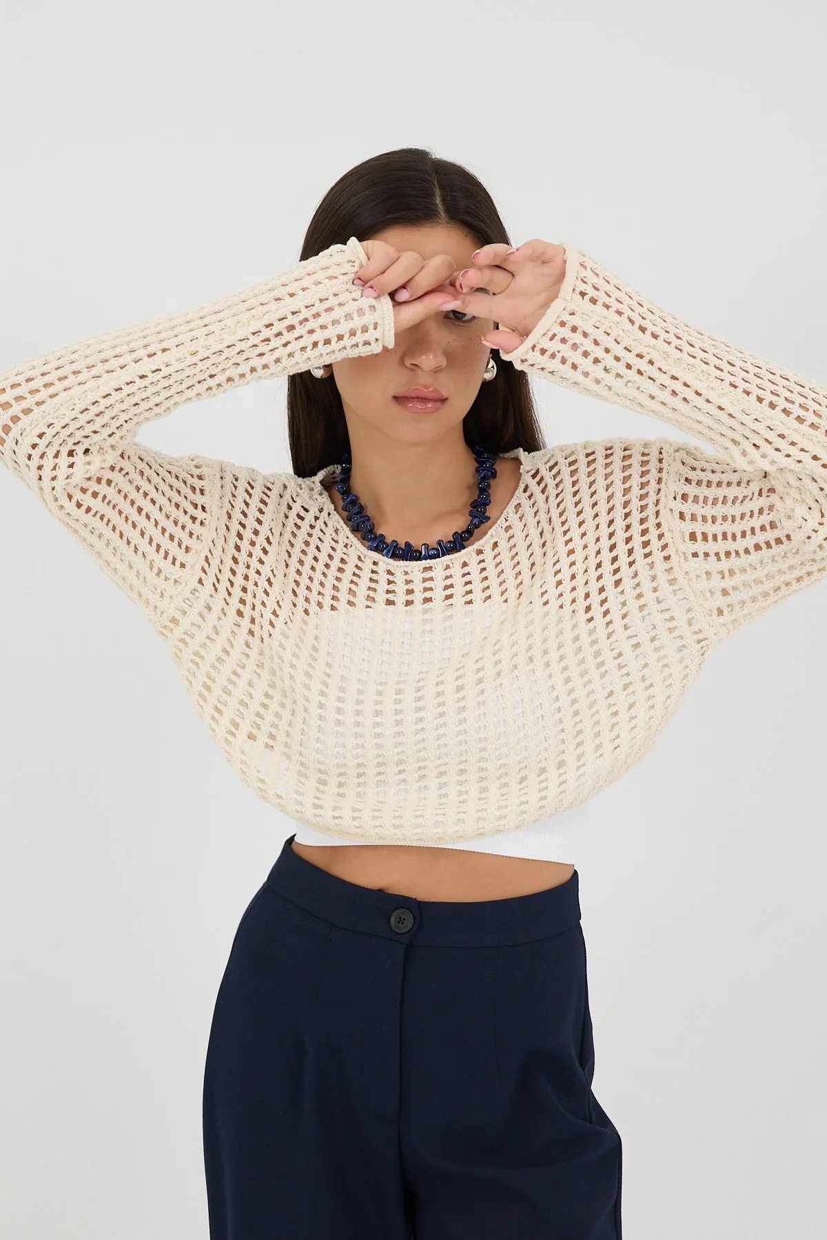 Openwork Crop Knitwear