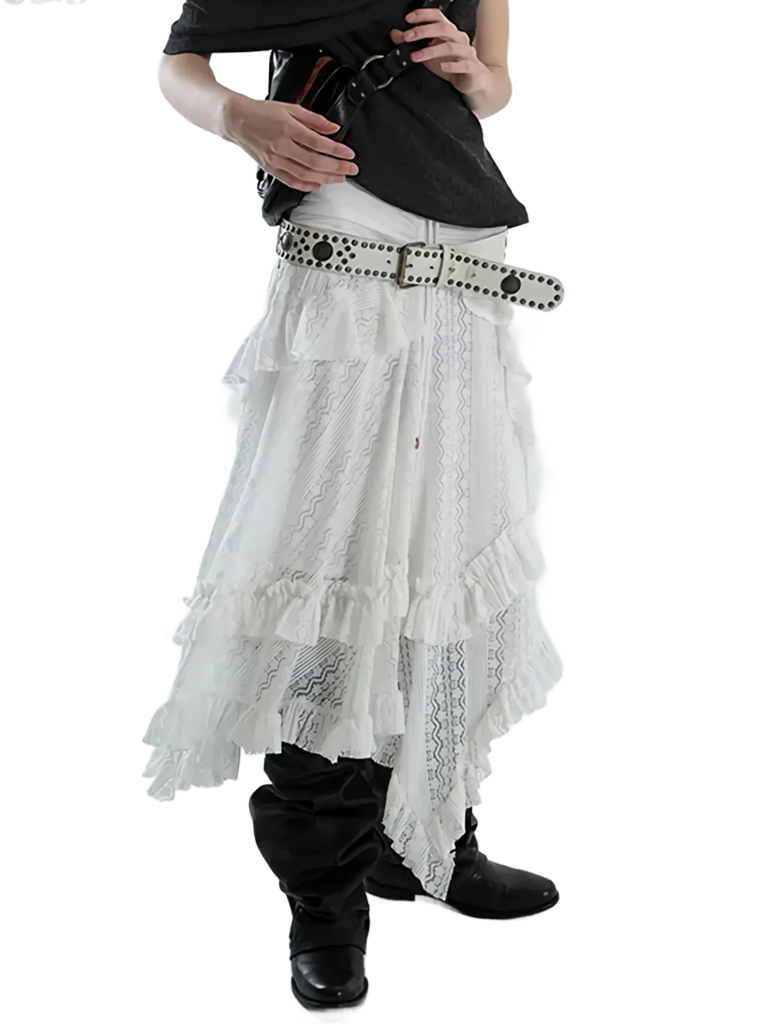 'Prairie' Layered Lace Skirt