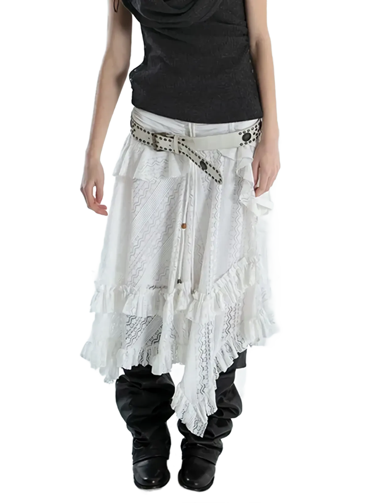 'Prairie' Layered Lace Skirt