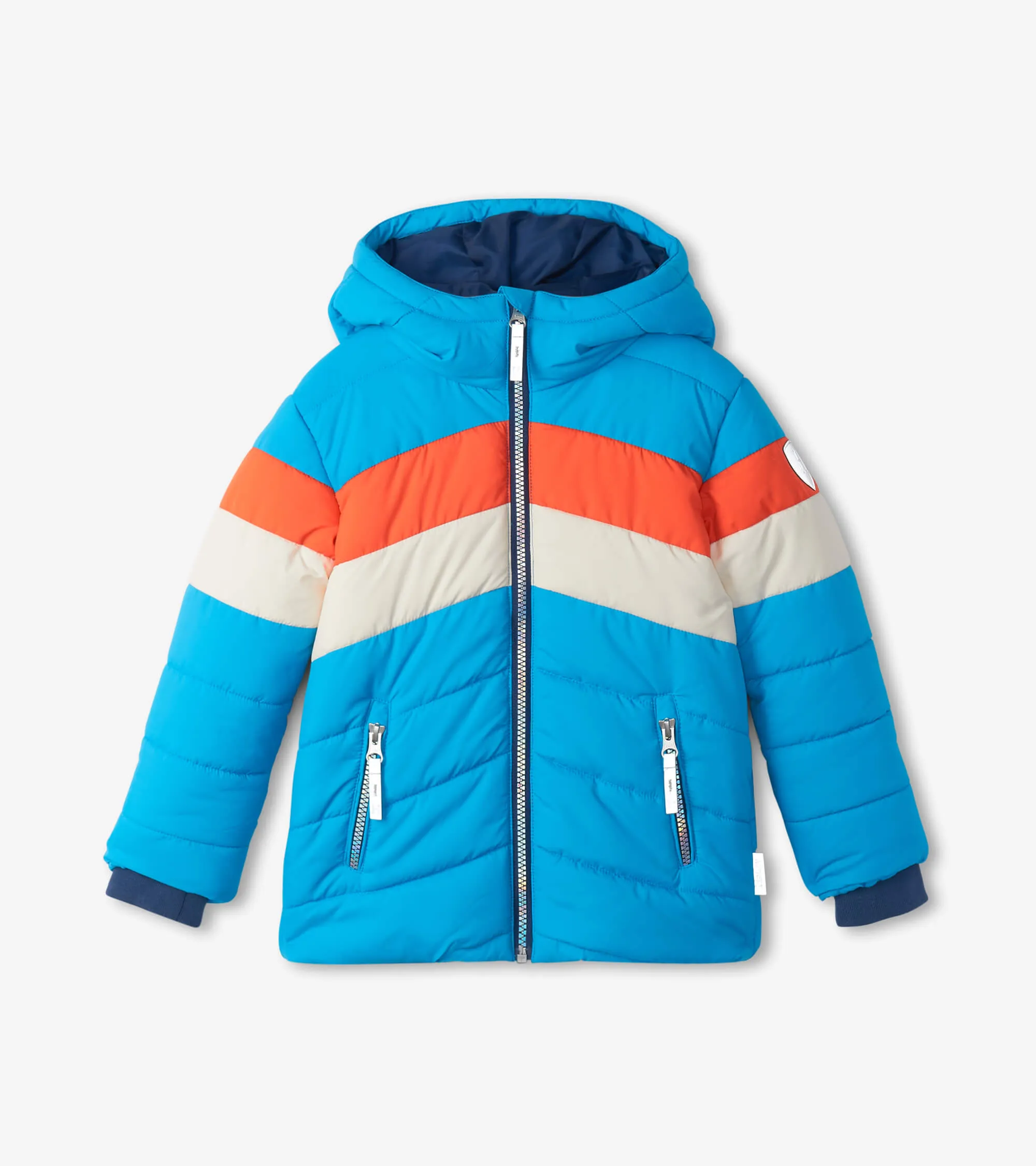 Retro Winter Blue Puffer Jacket