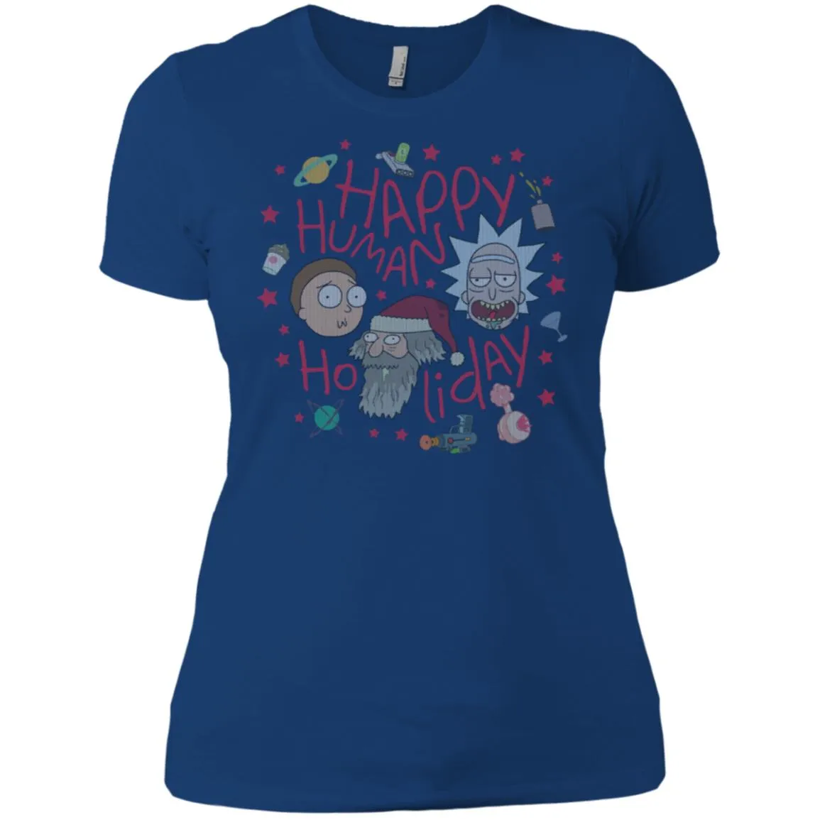 Rick And Morty Happy Human Holiday Jumper Women T-Shirt