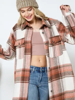 Rust Flannel Shacket