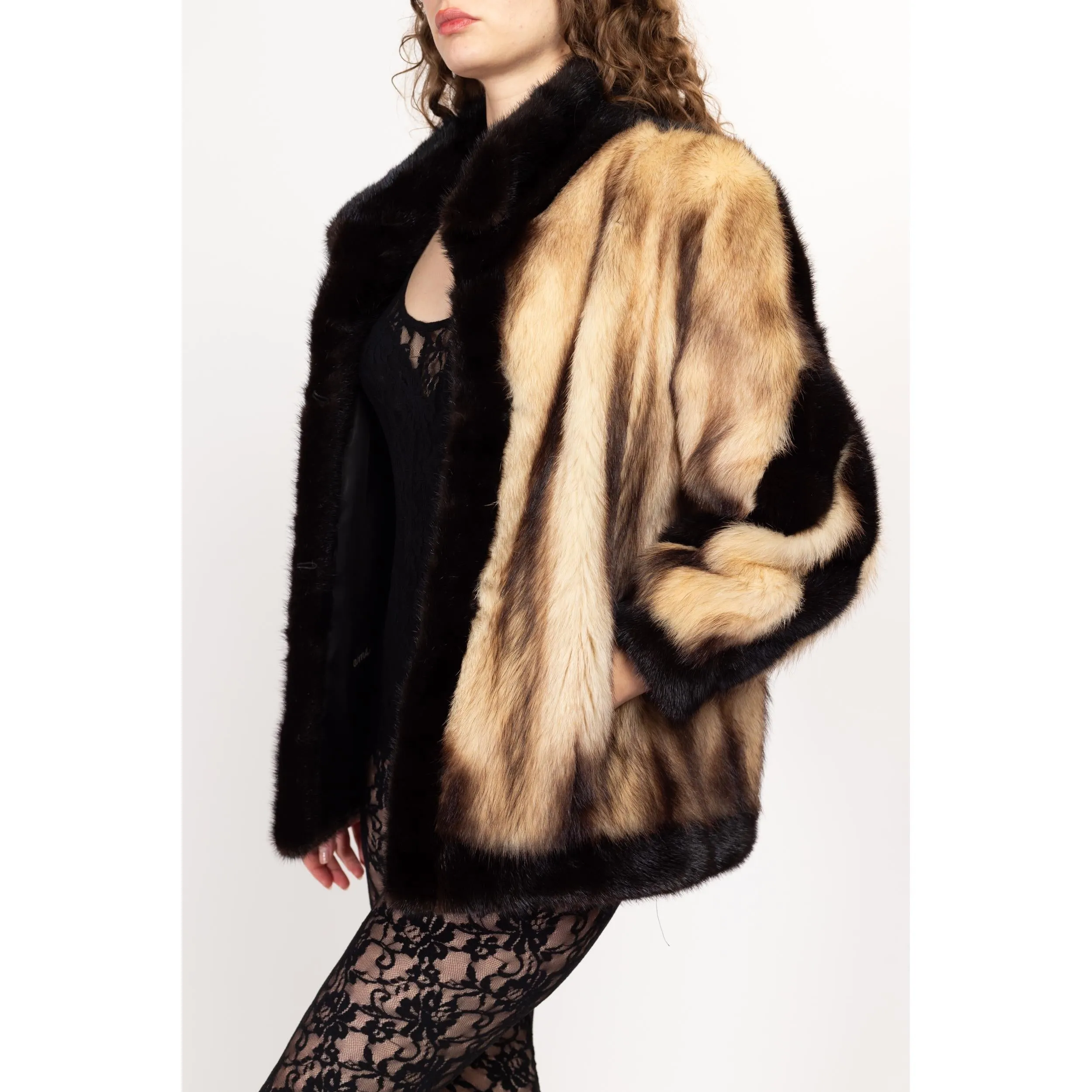 Small Vintage Szor-Diener Designer Fitch Fur Coat