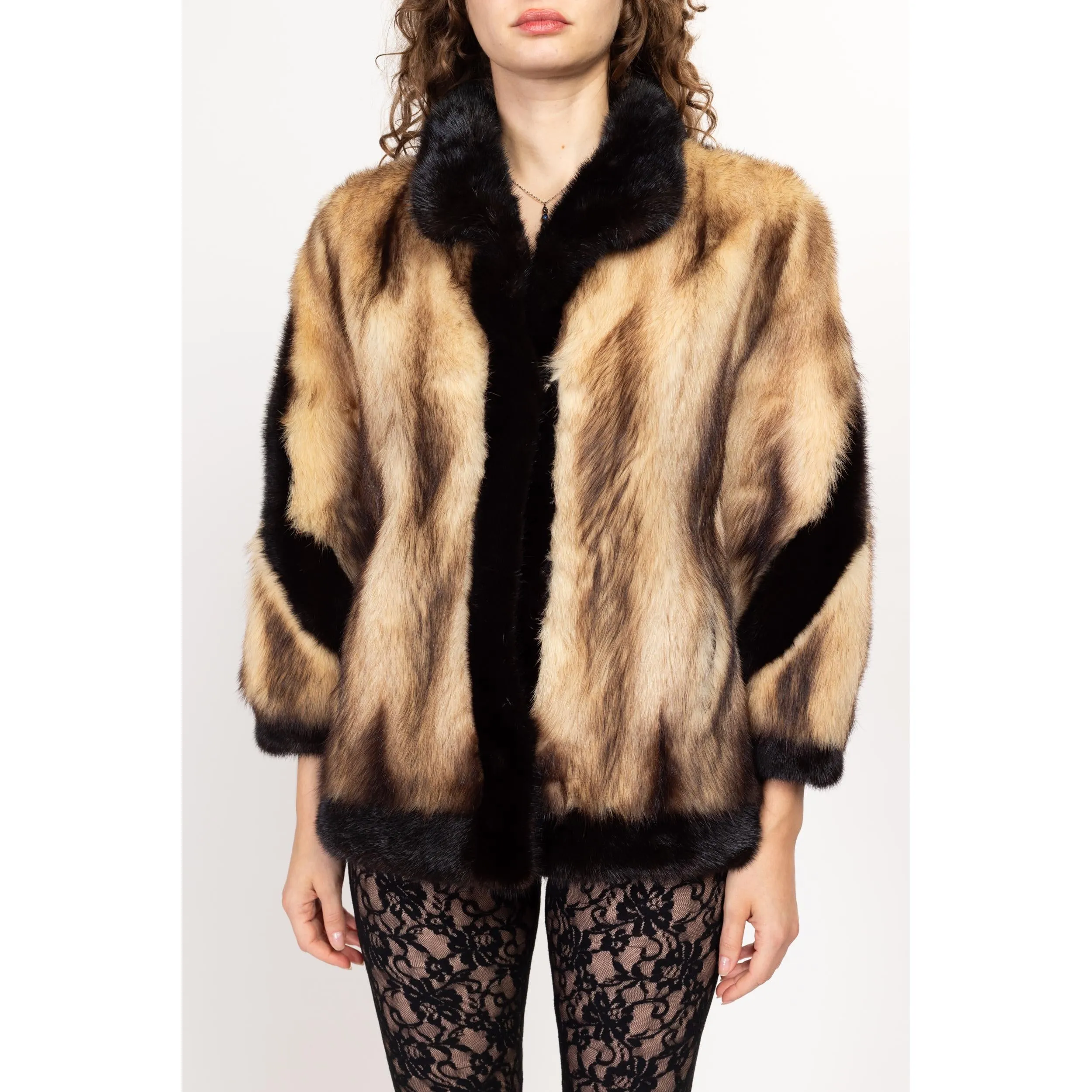 Small Vintage Szor-Diener Designer Fitch Fur Coat