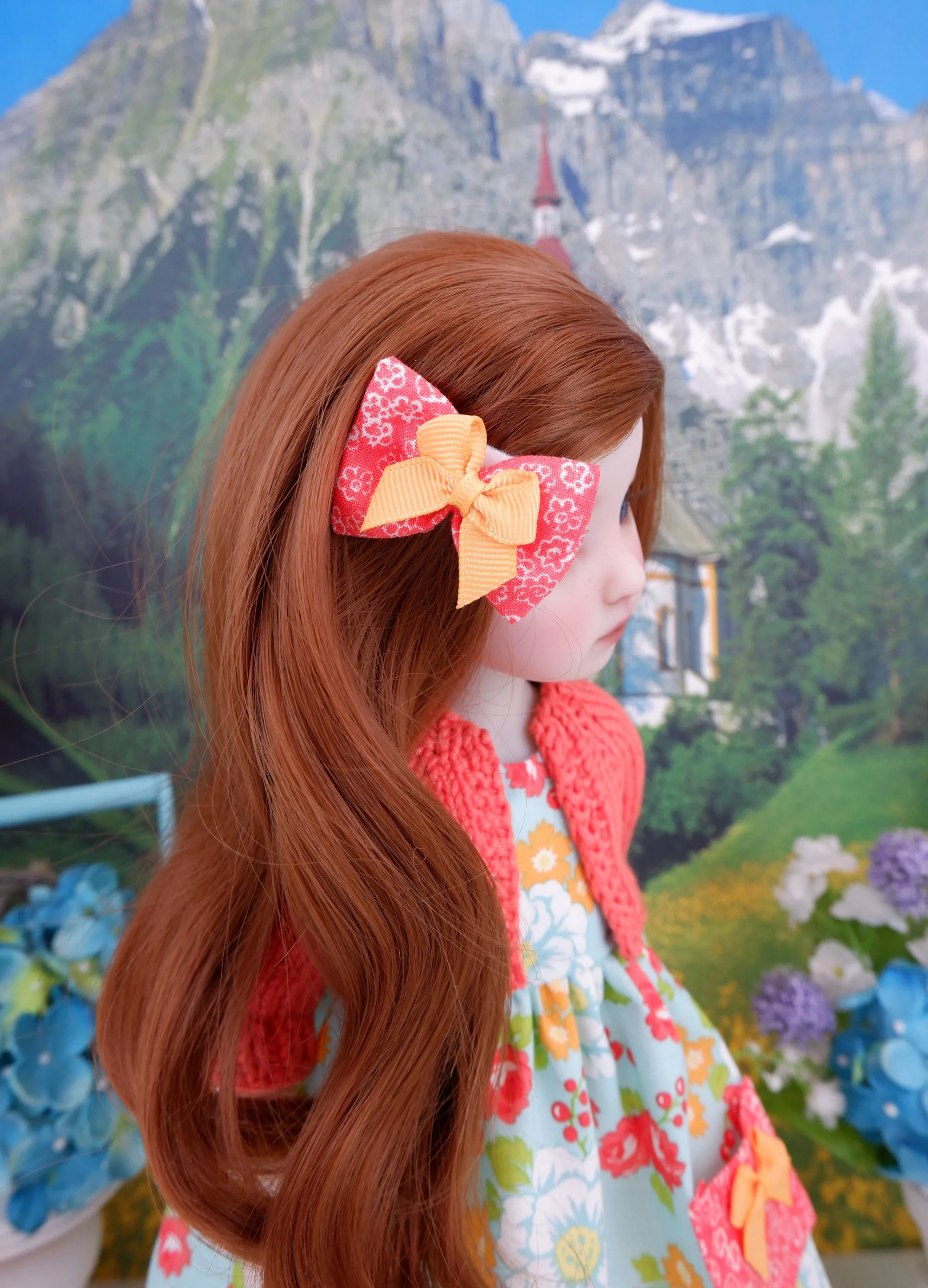 Spring Wildflowers - dress with sweater & boots for Ruby Red Fashion Friends doll
