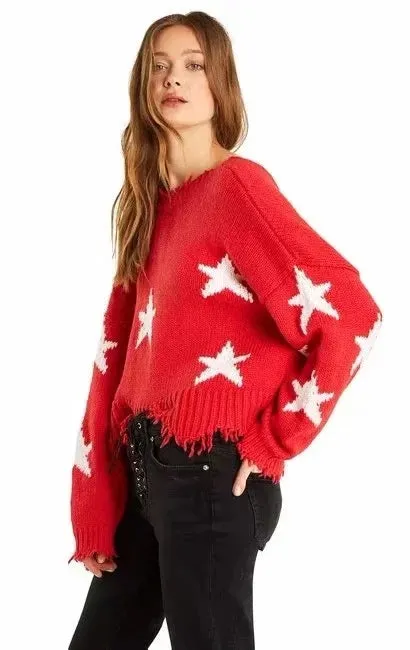Star V-Neck Sweater