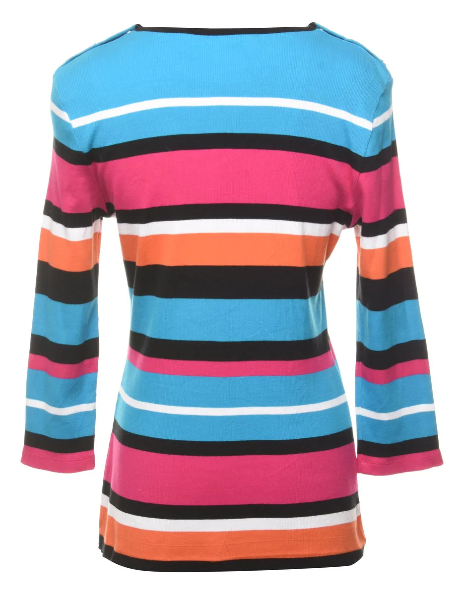 Striped Fine Knit Jumper - S