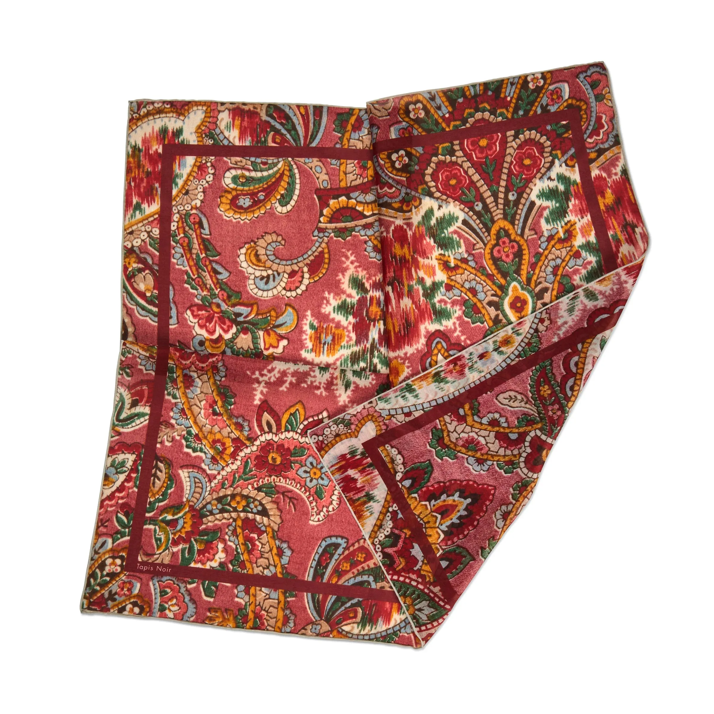Tapis Noir Light Pink Paisley Scarf