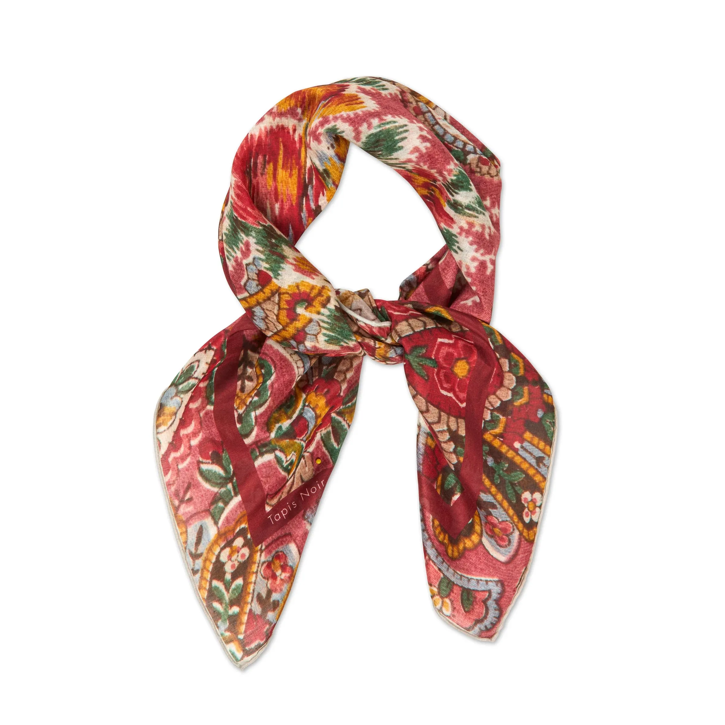 Tapis Noir Light Pink Paisley Scarf