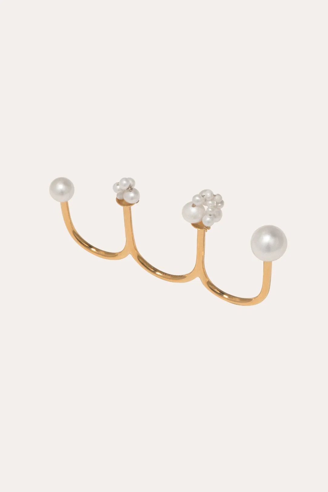 The Reflection of the Moon - Pearl and Gold Vermeil Ring