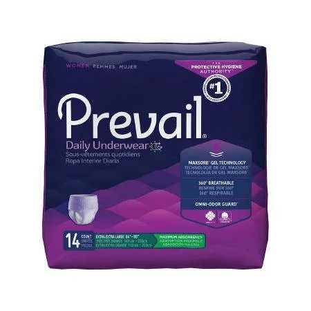 Underwear Prevail Women 2XLG 64-80" (14/Bag)