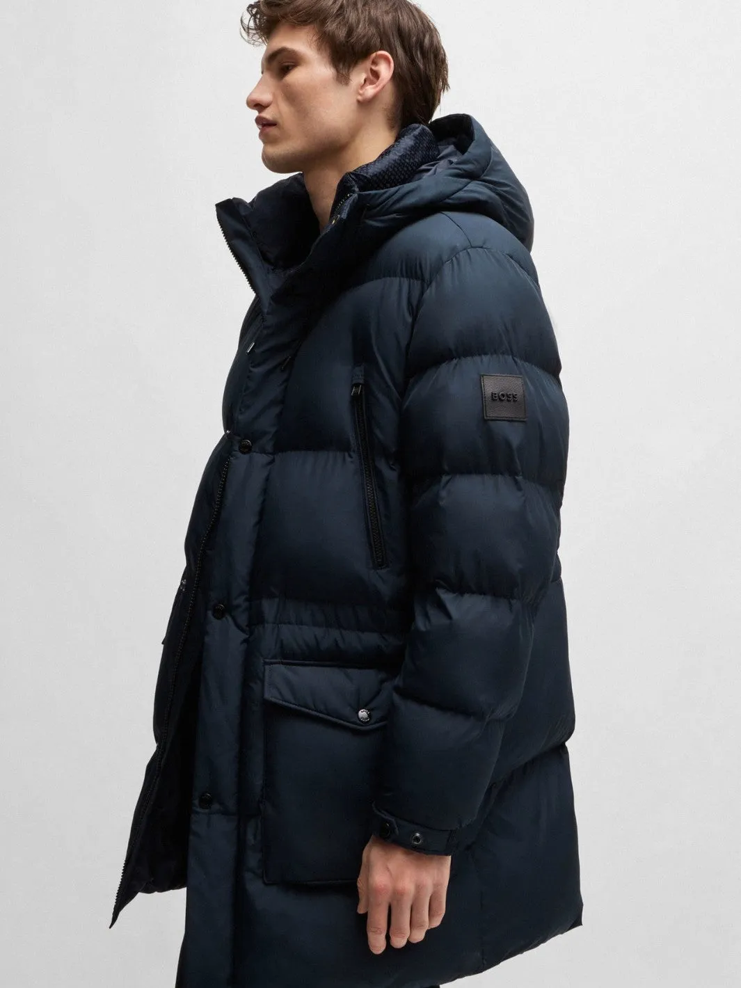 WATER-REPELLENT PUFFER JACKET Marine