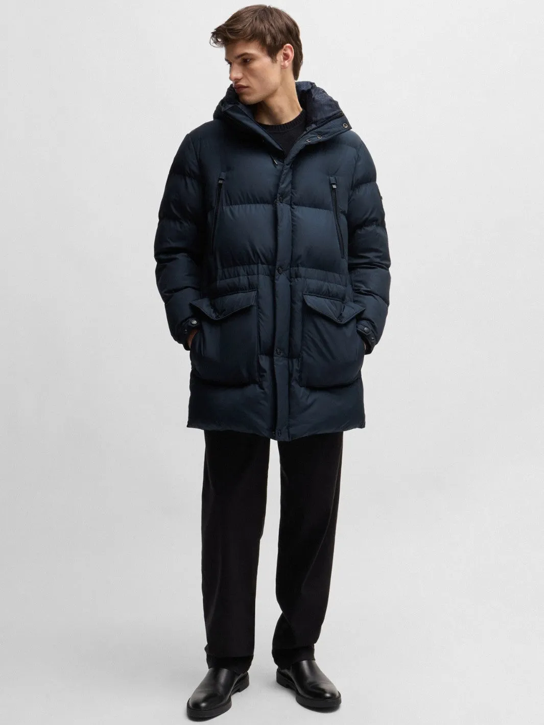 WATER-REPELLENT PUFFER JACKET Marine