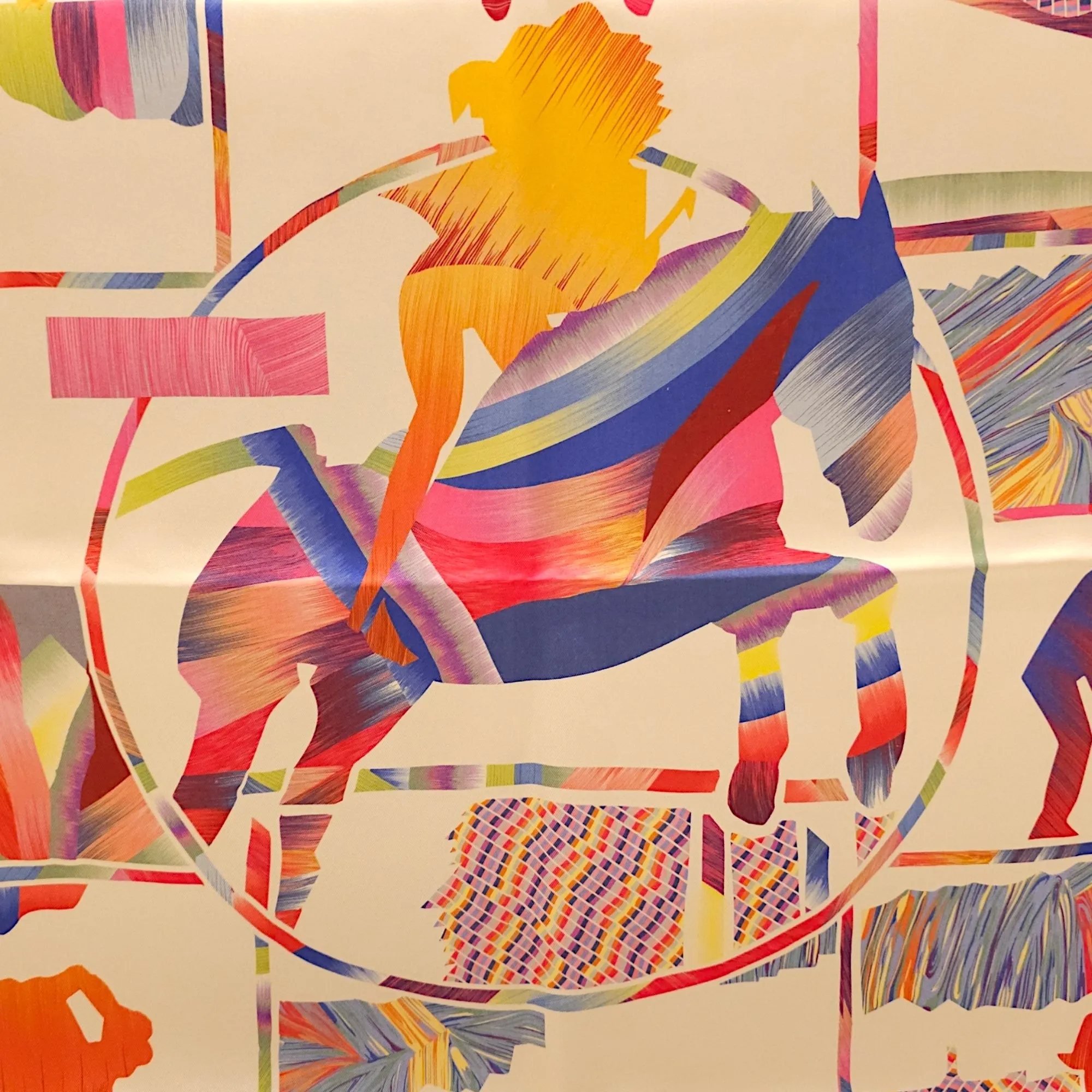WOW Marble 90 Multi-colour Scarf in Silk