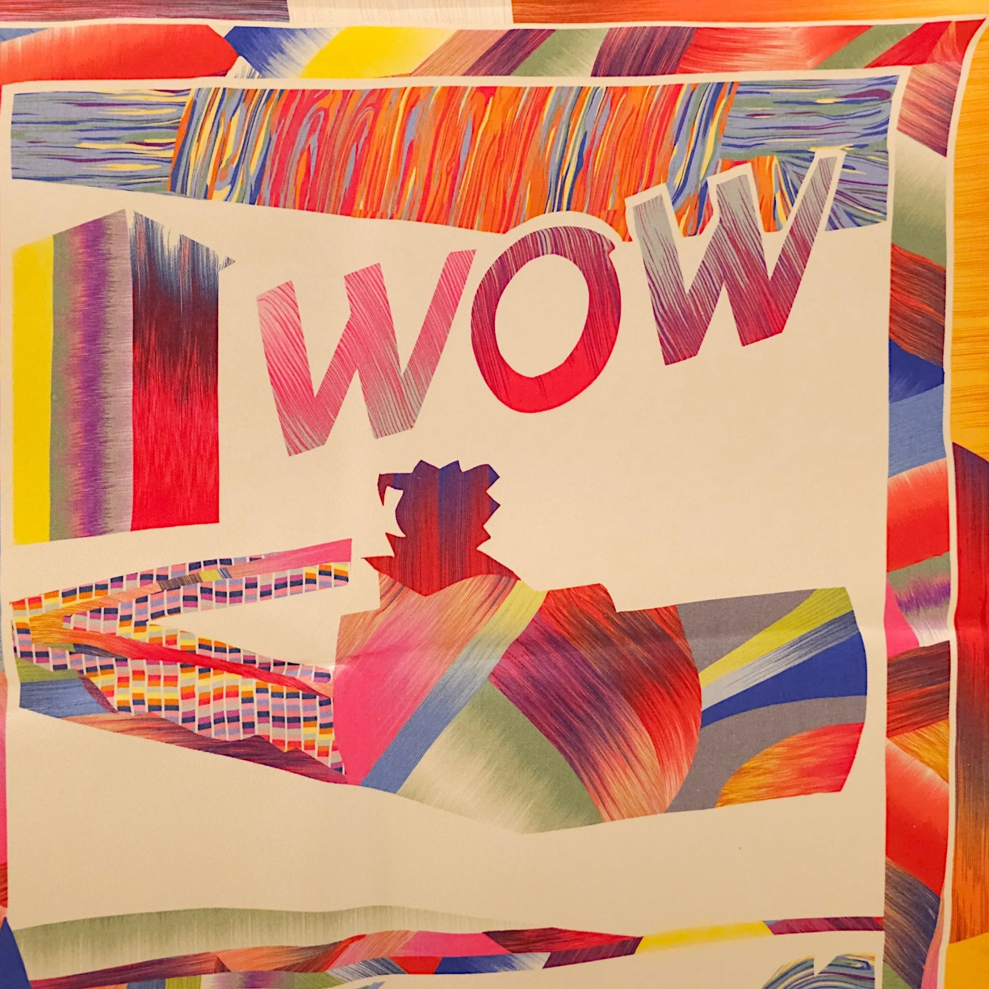 WOW Marble 90 Multi-colour Scarf in Silk